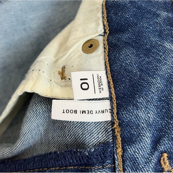 Loft Curvy Demi Boot Stretch Denim Jeans with Drop Hem - Picture 7 of 8